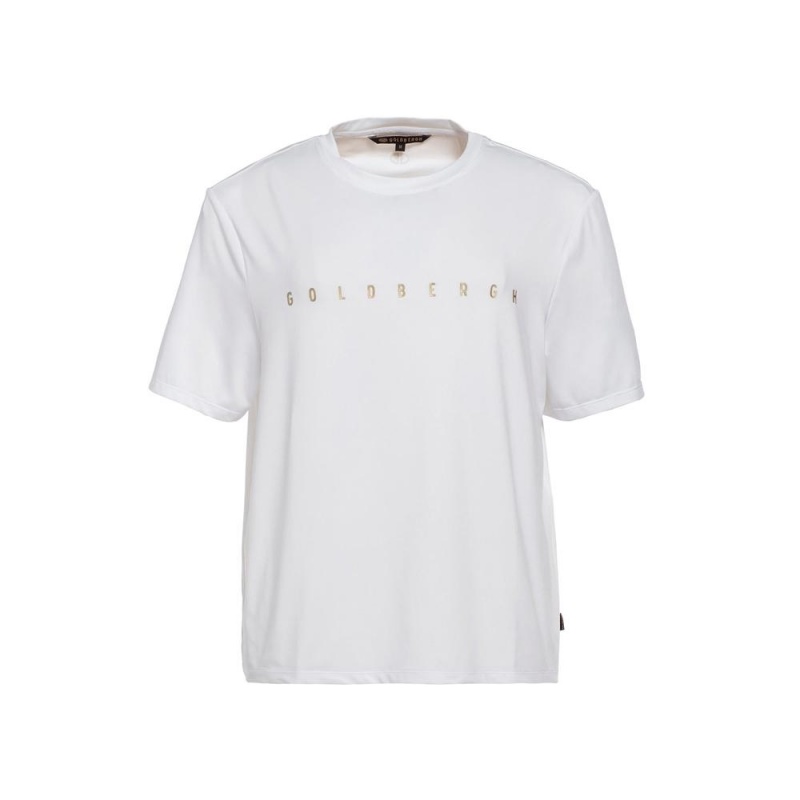 White Goldbergh BOXY short sleeve top T-shirts | 01569-CJUT