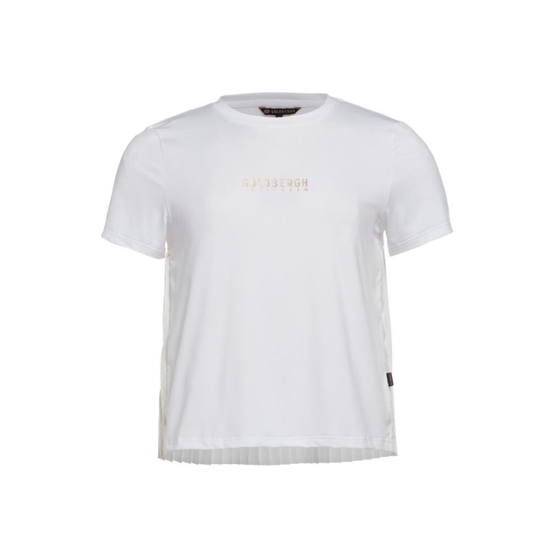 White Goldbergh GROOVE short sleeve T-shirts | 65827-PASO