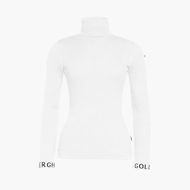 White Goldbergh MIRA long sleeve knit Sweater | 40781-DOPQ