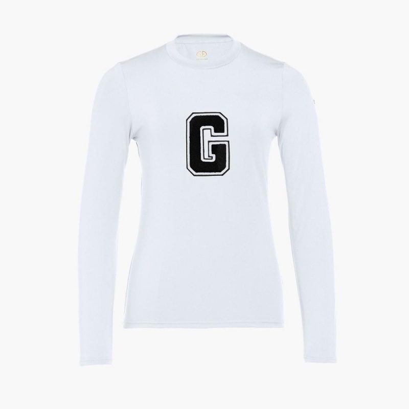 White Goldbergh SUPER G long sleeve T-shirts | 46017-LHEF